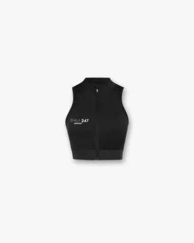 247 Zip Front Performance Crop