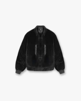 Bordeaux-Jacke aus gebürstetem Stoff