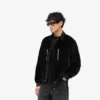 Bordeaux-Jacke aus gebürstetem Stoff Bordeaux-Jacke aus gebürstetem Stoff