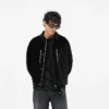 Bordeaux-Jacke aus gebürstetem Stoff Bordeaux-Jacke aus gebürstetem Stoff