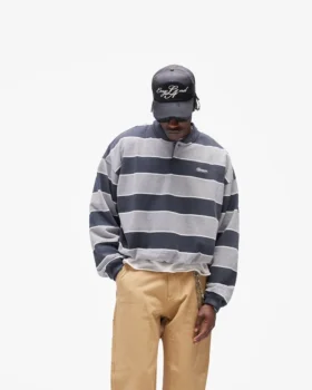 California Striped Henley-Pullover