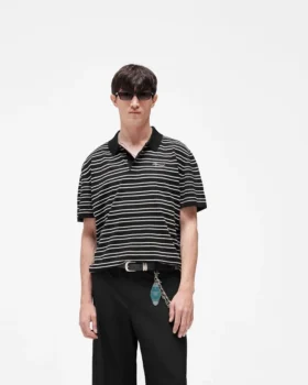 California Striped Knitted Polo