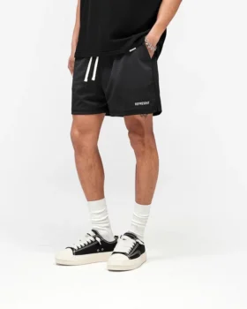 Gewaschene Mesh-Shorts