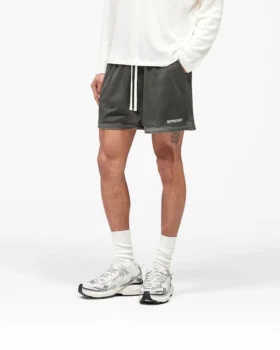 Gewaschene Mesh-Shorts