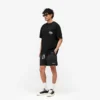 Gewaschene Mesh-Shorts