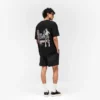 Gewaschene Mesh-Shorts
