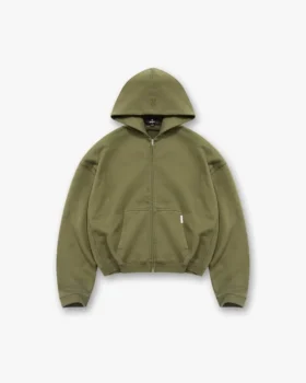 Initial Boxy Zip-Through-Hoodie