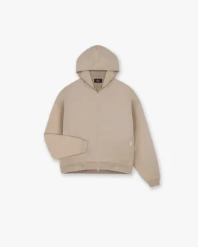 Initial Boxy Zip-Through-Hoodie