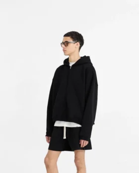 Initial Boxy Zip-Through-Hoodie