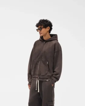 Initial Boxy Zip-Through-Hoodie