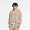 Initial Boxy Zip-Through-Hoodie Initial Boxy Zip-Through-Hoodie