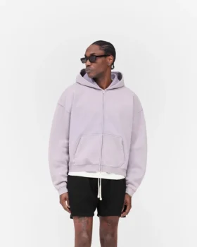 Initial Boxy Zip-Through-Hoodie