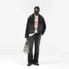 Jeansjacke mit Kragen aus Denim