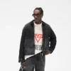 Jeansjacke mit Kragen aus Denim