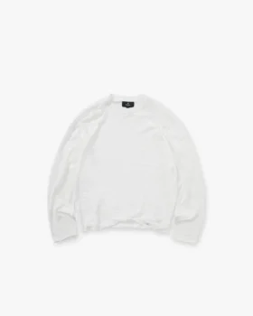 Langarm-Slub-Strick-T-Shirt