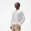 Langarm-Slub-Strick-T-Shirt Langarm-Slub-Strick-T-Shirt