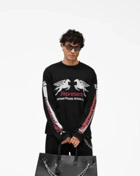 Mesh Pegasus Langarm-T-Shirt