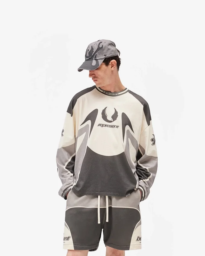Represent X Belstaff Langarm-Racing-T-Shirt Represent X Belstaff Langarm-Racing-T-Shirt