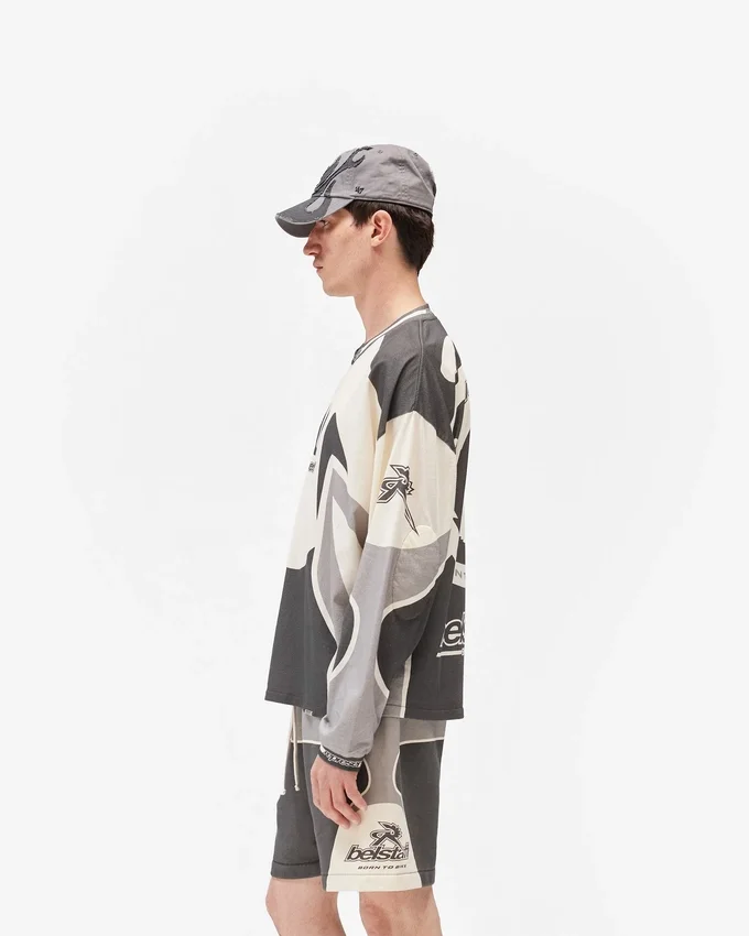 Represent X Belstaff Langarm-Racing-T-Shirt Represent X Belstaff Langarm-Racing-T-Shirt