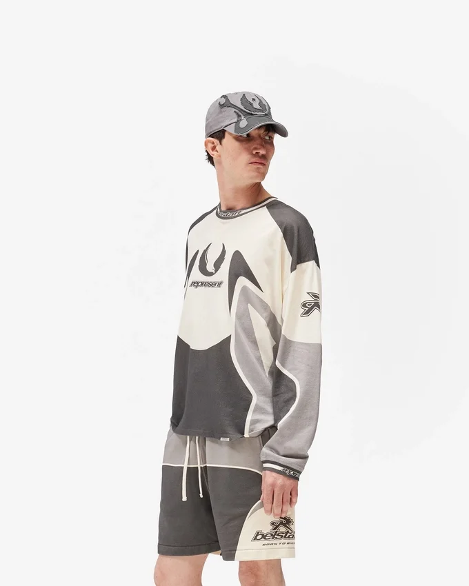 Represent X Belstaff Langarm-Racing-T-Shirt Represent X Belstaff Langarm-Racing-T-Shirt