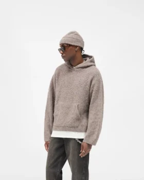 Strukturierter Borg-Hoodie