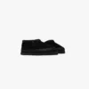 Winter-Pantolette aus haarigem Wildleder