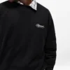 Zeilagiger Pullover mit Schriftzug
