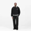 Zeilagiger Pullover mit Schriftzug